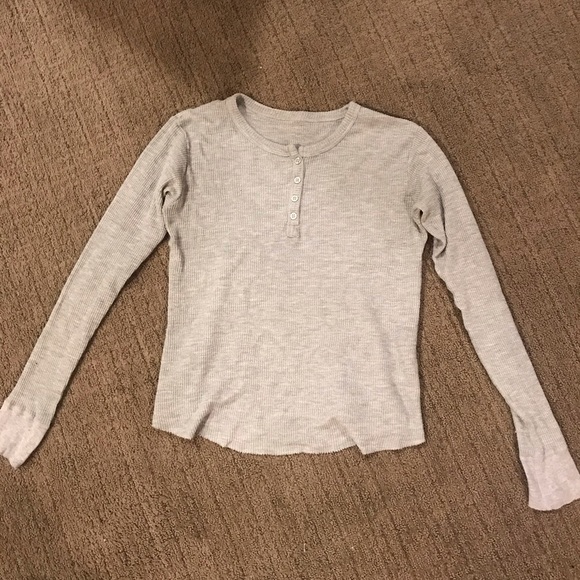 Grey Brandy Melville Long Sleeve Shirt - Picture 1 of 1